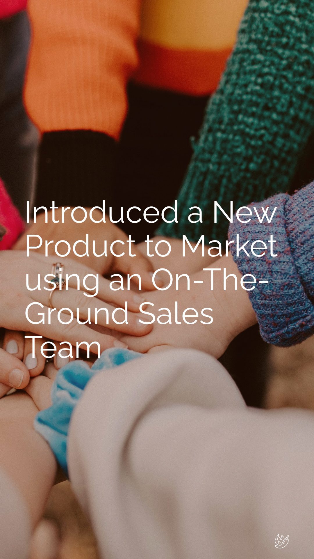 Reads, "Introduced a New Product to Market Using an On-The-Ground Sales Team."